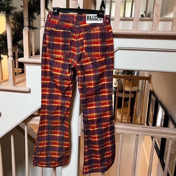 The Ragged Priest Register Plaid Flare Jeans 28 - Picture 9 of 13